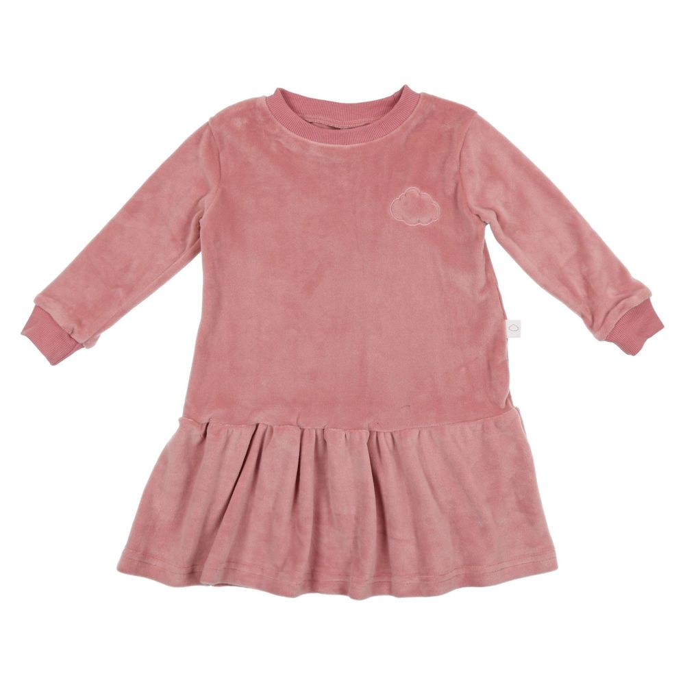 Pouf Baby's Velour Dress In Pink